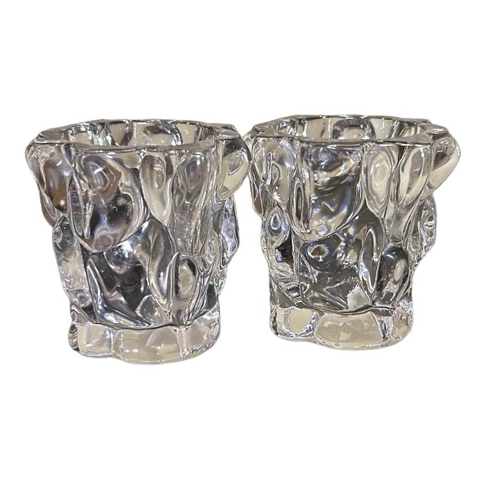 Partylite Glacier Lights Votive Candle Holder‎ Retired Set Of 2